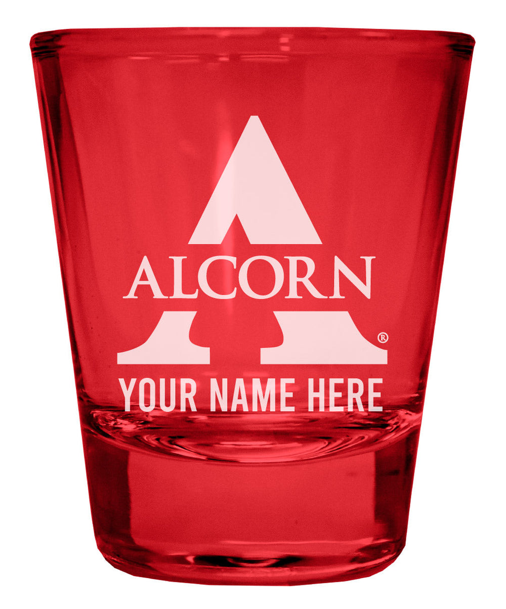 Alcorn State Braves Customizable Engraved Full Color 2oz Shot Glass Officially Licensed Collegiate Product Image 2