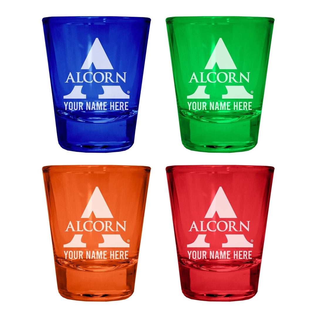 Alcorn State Braves Customizable Engraved Full Color 2oz Shot Glass Officially Licensed Collegiate Product Image 4