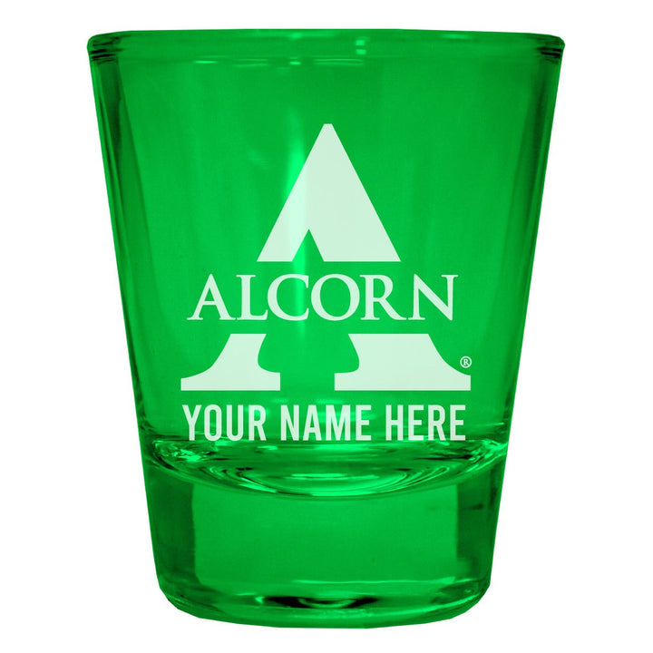 Alcorn State Braves Customizable Engraved Full Color 2oz Shot Glass Officially Licensed Collegiate Product Image 4