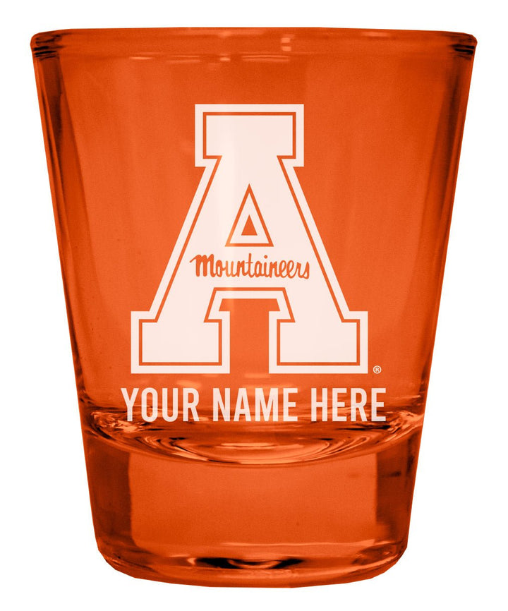 Appalachian State Customizable Engraved Full Color 2oz Shot Glass Officially Licensed Collegiate Product Image 1