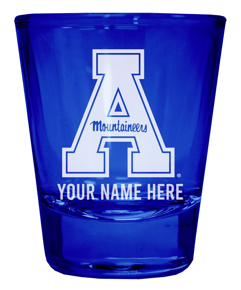 Appalachian State Customizable Engraved Full Color 2oz Shot Glass Officially Licensed Collegiate Product Image 2