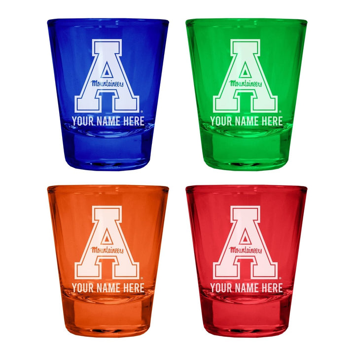 Appalachian State Customizable Engraved Full Color 2oz Shot Glass Officially Licensed Collegiate Product Image 4