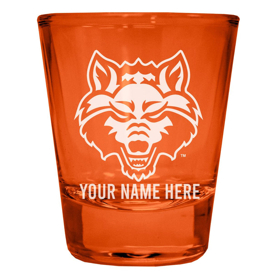 Arkansas State Customizable Engraved Full Color 2oz Shot Glass Officially Licensed Collegiate Product Image 1