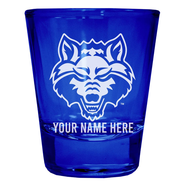 Arkansas State Customizable Engraved Full Color 2oz Shot Glass Officially Licensed Collegiate Product Image 4