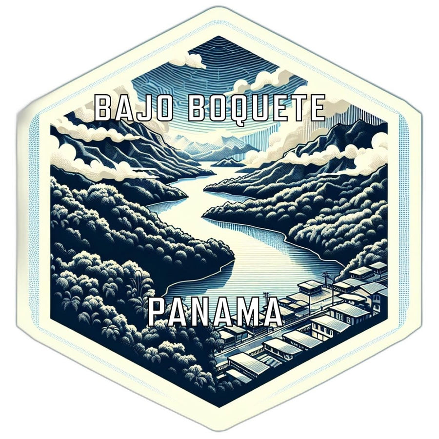 Bajo Boquete Panama Souvenir Travel Destination Die Cut Hexagon Fridge Magnet Image 1