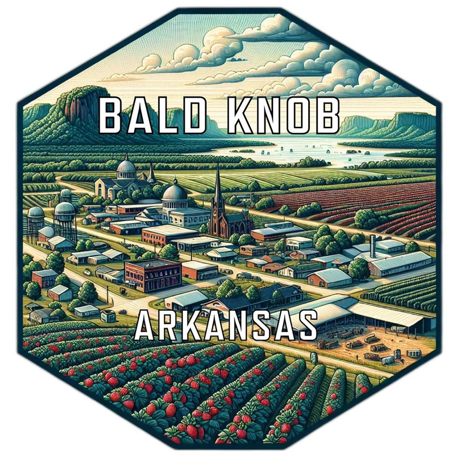 Bald Knob Arkansas Souvenir Travel Destination Die Cut Hexagon Fridge Magnet Image 1