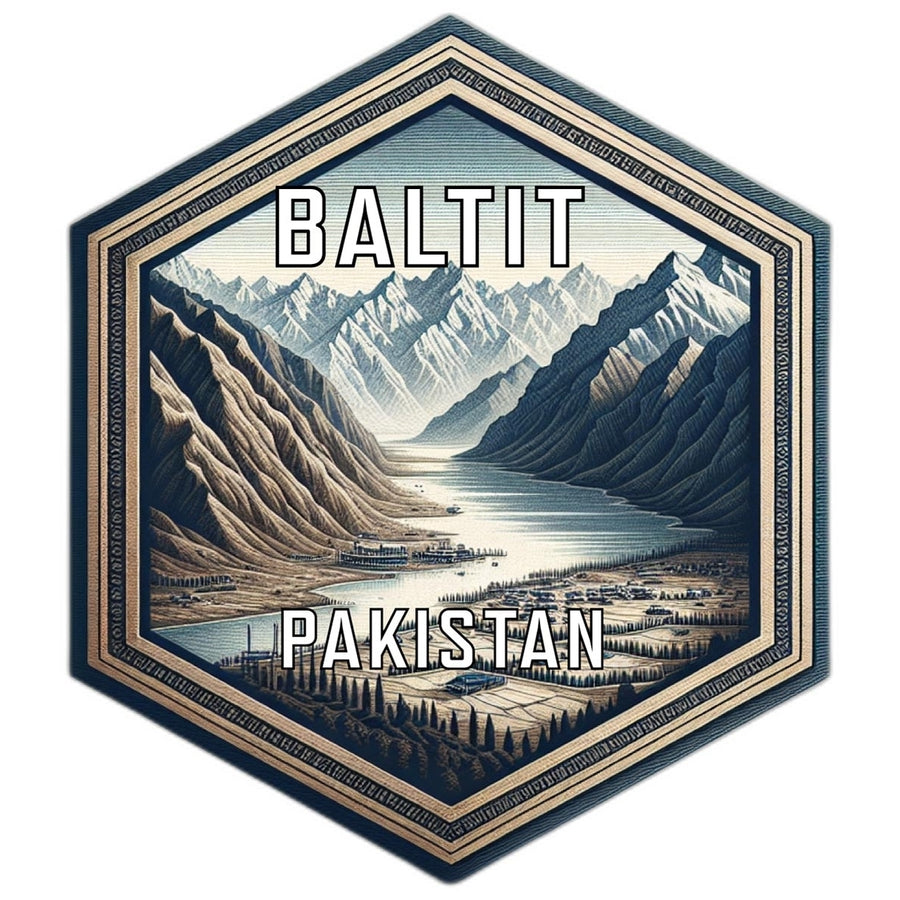 Baltit Pakistan Souvenir Travel Destination Die Cut Hexagon Fridge Magnet Image 1