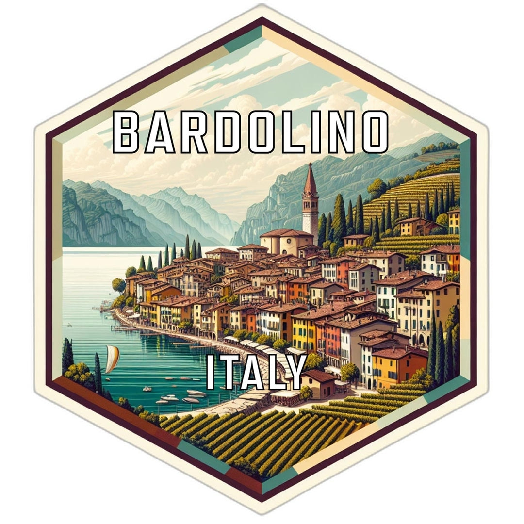 Bardolino Italy Souvenir Travel Destination Die Cut Hexagon Fridge Magnet Image 1