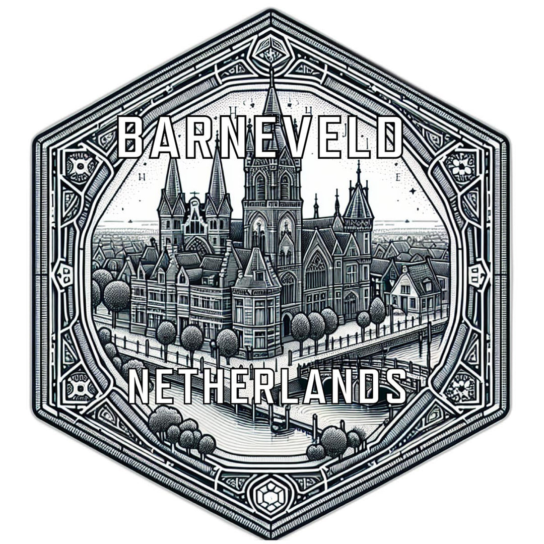 Barneveld Netherlands Souvenir Travel Destination Die Cut Hexagon Fridge Magnet Image 1