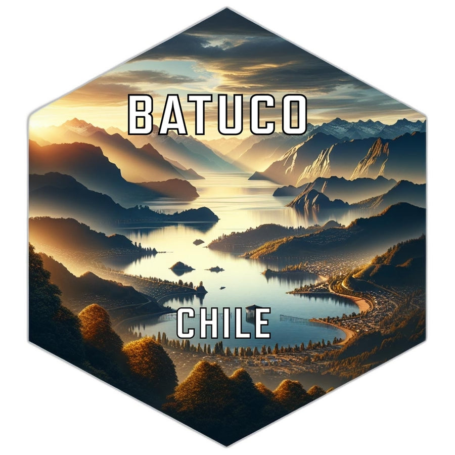 Batuco Chile Souvenir Travel Destination Die Cut Hexagon Fridge Magnet Image 1