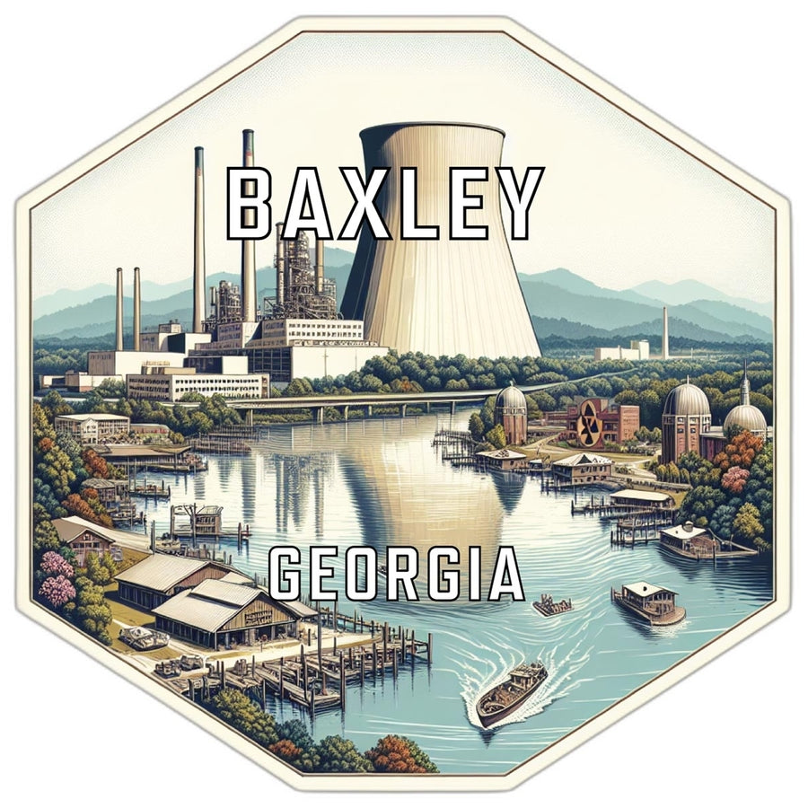 Baxley Georgia Souvenir Travel Destination Die Cut Hexagon Fridge Magnet Image 1