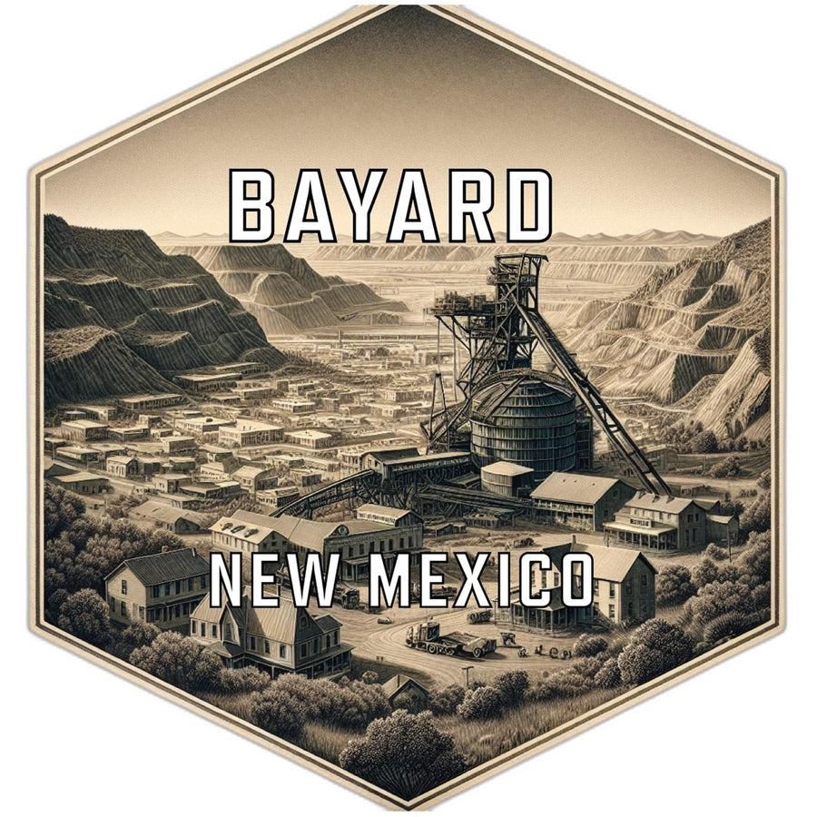 Bayard Mexico Souvenir Travel Destination Die Cut Hexagon Fridge Magnet Image 1