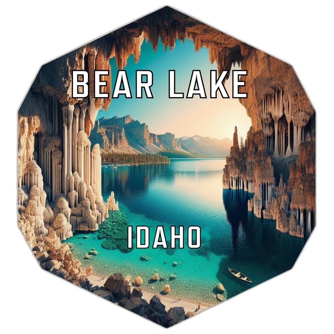 Bear Lake Idaho Souvenir Travel Destination Die Cut Hexagon Fridge Magnet Image 1