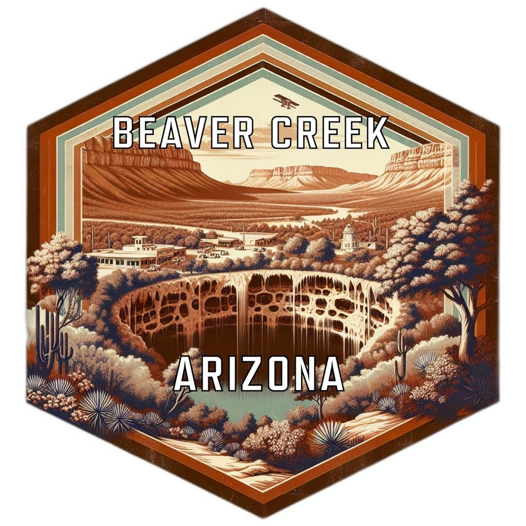 Beaver Creek Arizona Souvenir Travel Destination Die Cut Hexagon Fridge Magnet Image 1