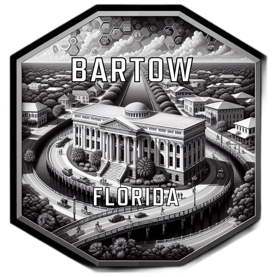 Bartow Florida Souvenir Travel Destination Die Cut Hexagon Fridge Magnet Image 1