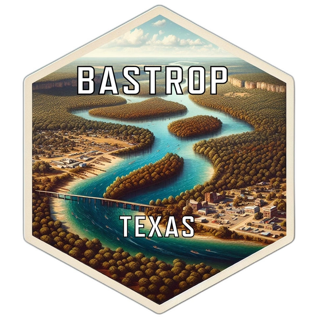 Bastrop Texas Souvenir Travel Destination Die Cut Hexagon Fridge Magnet Image 1