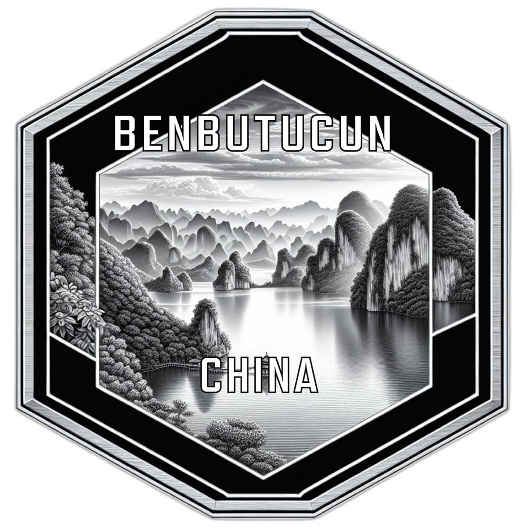 Benbutucun China Souvenir Travel Destination Die Cut Hexagon Fridge Magnet Image 1