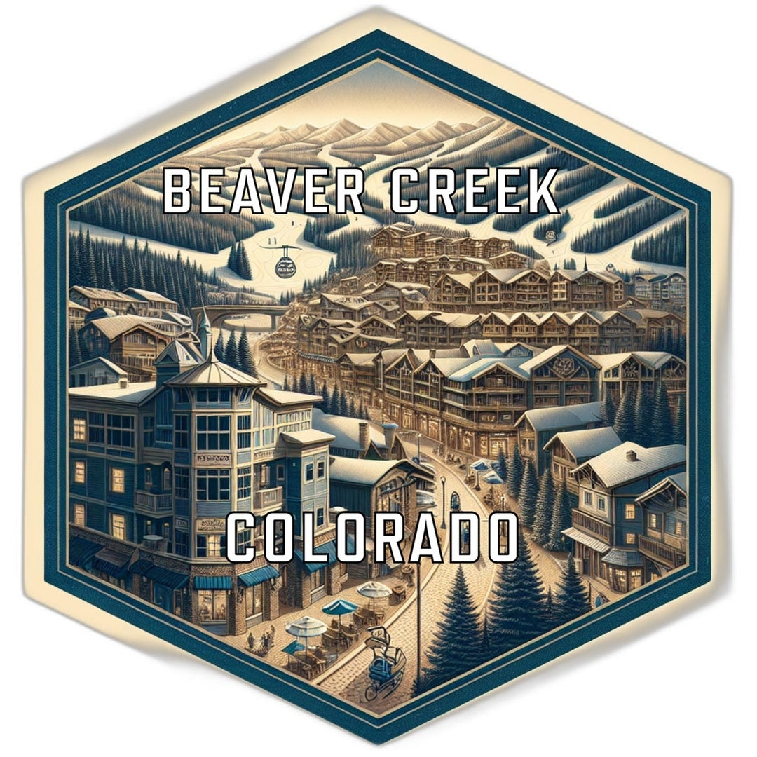 Beaver Creek Colorado Souvenir Travel Destination Die Cut Hexagon Fridge Magnet Image 1