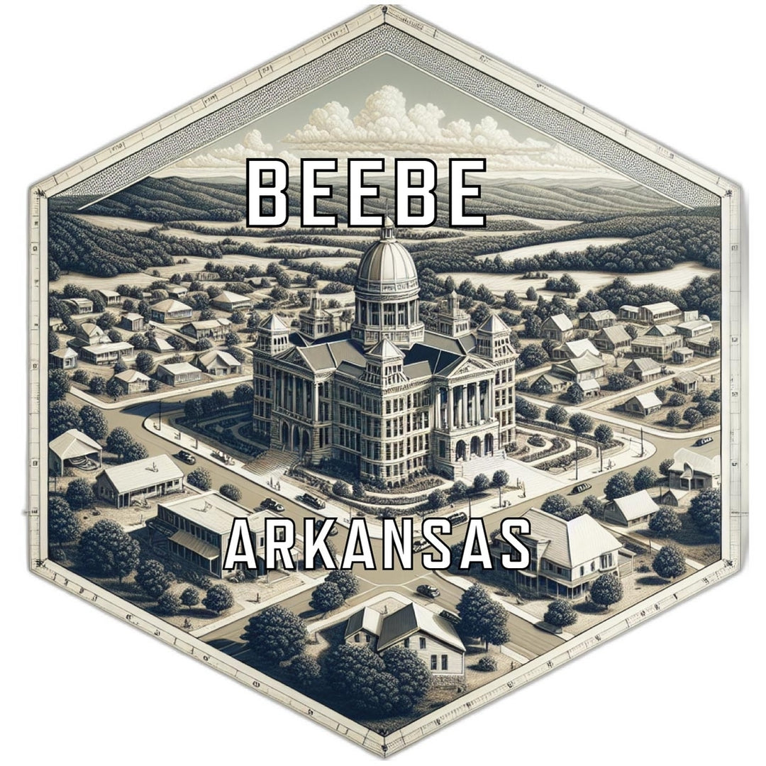 Beebe Arkansas Souvenir Travel Destination Die Cut Hexagon Fridge Magnet Image 1