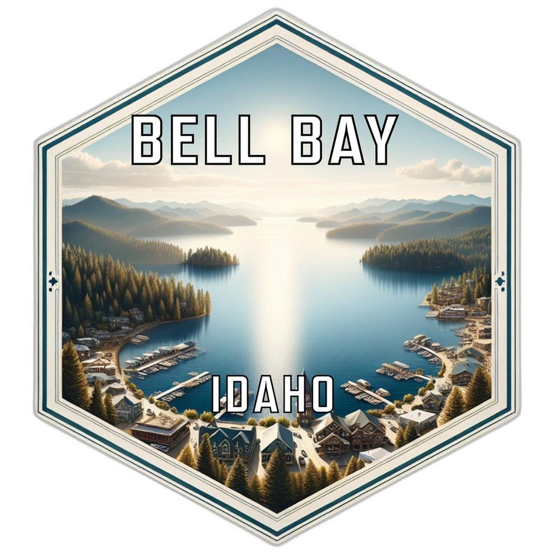 Bell Bay Idaho Souvenir Travel Destination Die Cut Hexagon Fridge Magnet Image 1