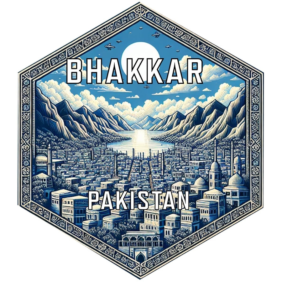 Bhakkar Pakistan Souvenir Travel Destination Die Cut Hexagon Fridge Magnet Image 1