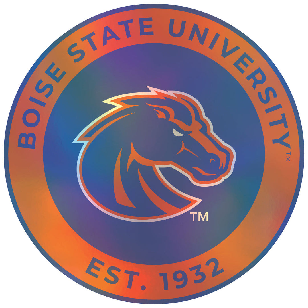 Boise State Broncos Holographic Vinyl Decal Sticker Officially Licensed Collegiate Product Image 1