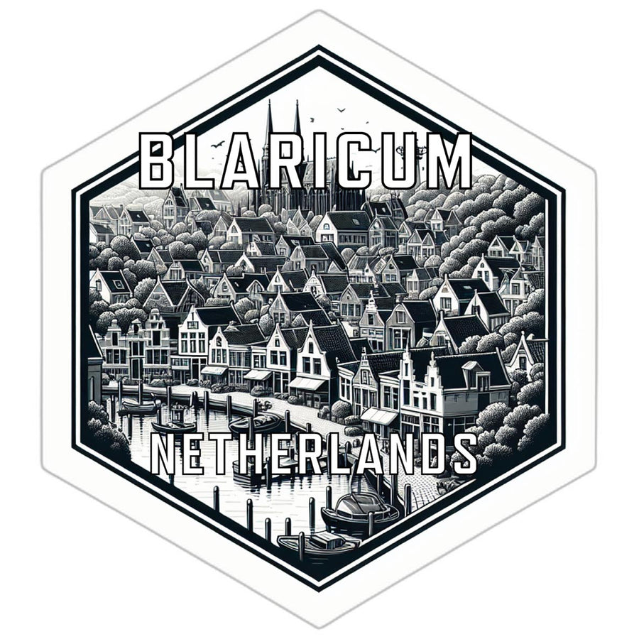 Blaricum Netherlands Souvenir Travel Destination Die Cut Hexagon Fridge Magnet Image 1