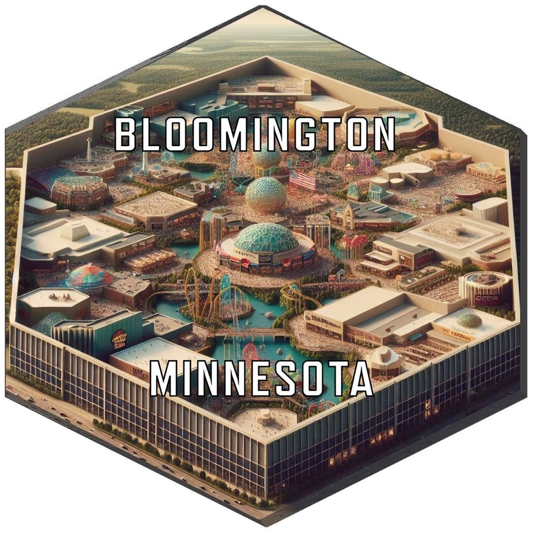 Bloomington Minnesota Souvenir Travel Destination Die Cut Hexagon Fridge Magnet Image 1