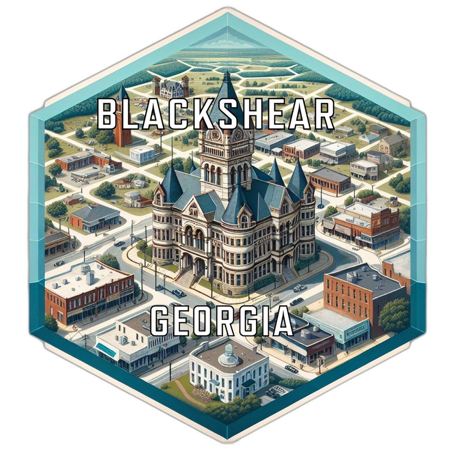 Blackshear Georgia Souvenir Travel Destination Die Cut Hexagon Fridge Magnet Image 1