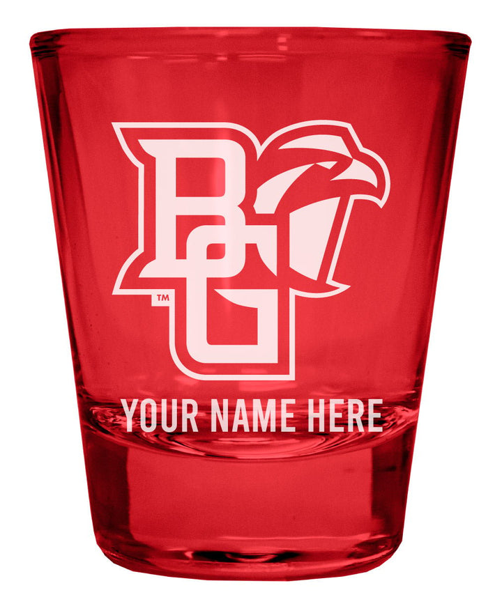 Bowling Green Falcons Customizable Engraved Full Color 2oz Shot Glass Officially Licensed Collegiate Product Image 1