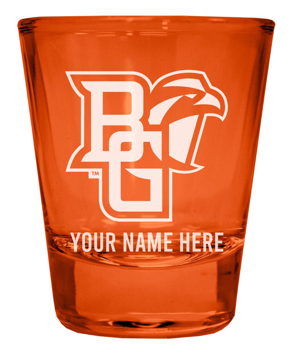 Bowling Green Falcons Customizable Engraved Full Color 2oz Shot Glass Officially Licensed Collegiate Product Image 3