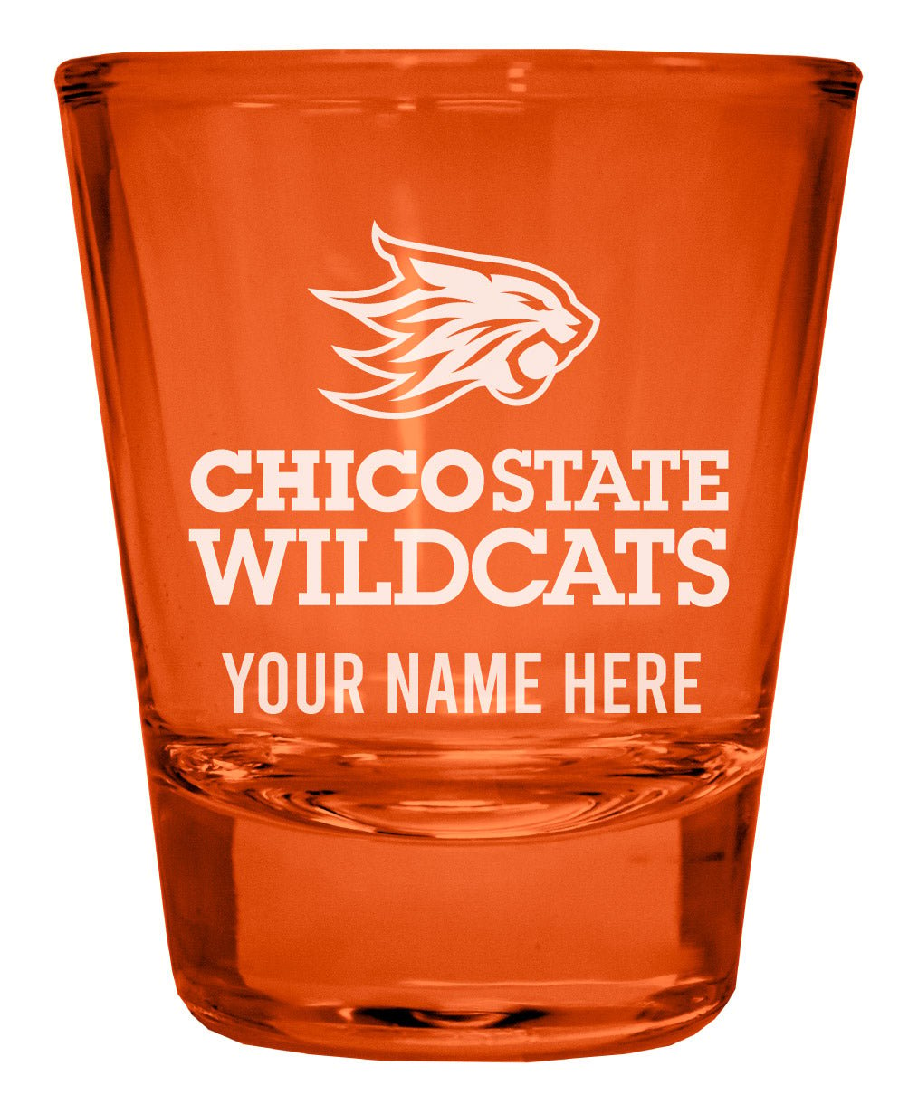 California State University Chico Customizable Engraved Full Color 2oz Shot Glass Officially Licensed Collegiate Product Image 2