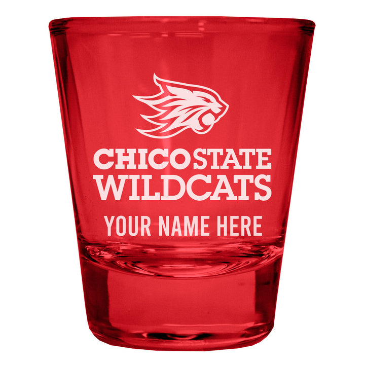 California State University Chico Customizable Engraved Full Color 2oz Shot Glass Officially Licensed Collegiate Product Image 4