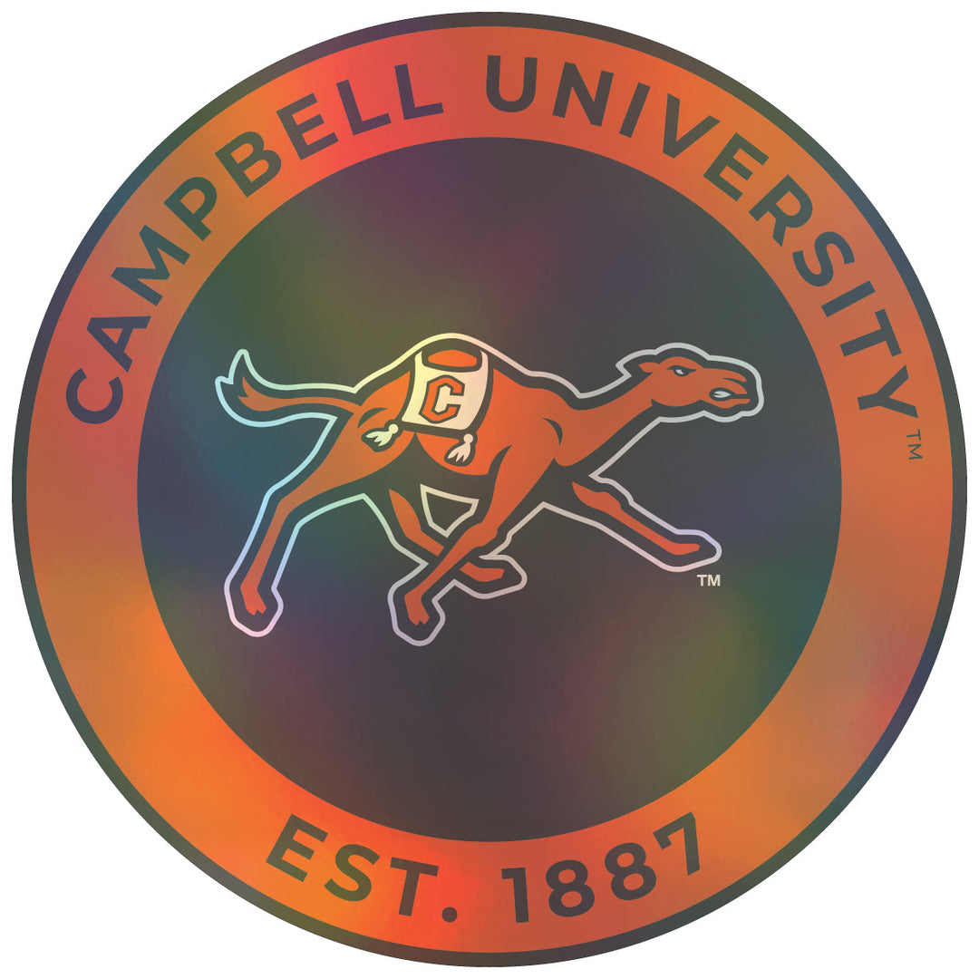 Campbell University Fighting Camels Holographic Vinyl Decal Sticker Officially Licensed Collegiate Product Image 1