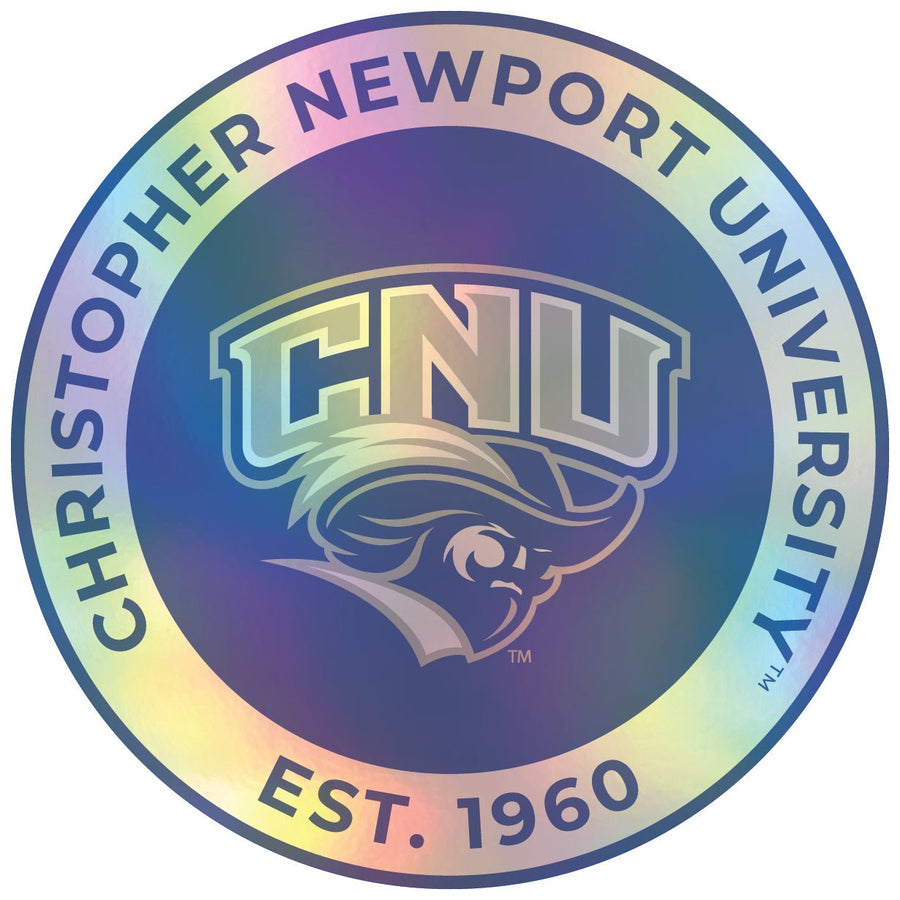 Christopher Newport Captains Holographic Vinyl Decal Sticker Officially Licensed Collegiate Product Image 1