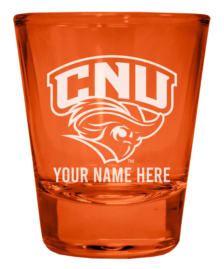 Christopher Newport Captains Customizable Engraved Full Color 2oz Shot Glass Officially Licensed Collegiate Product Image 3