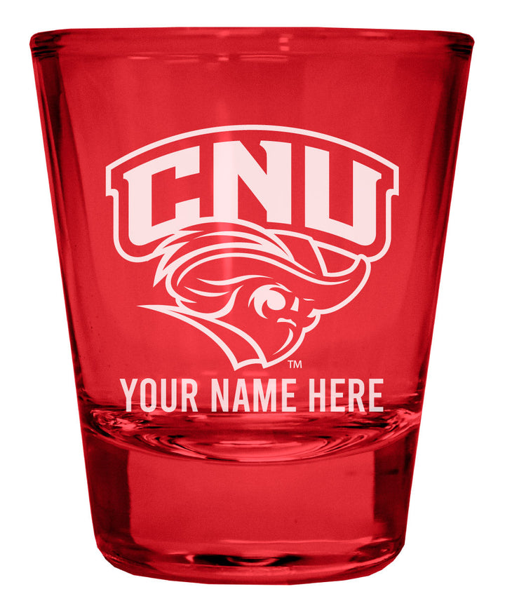 Christopher Newport Captains Customizable Engraved Full Color 2oz Shot Glass Officially Licensed Collegiate Product Image 4