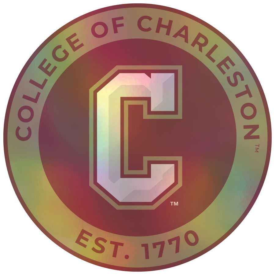 College of Charleston Holographic Vinyl Decal Sticker Officially Licensed Collegiate Product Image 1