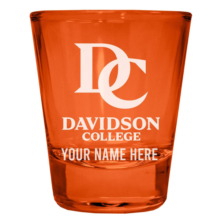 Davidson College Customizable Engraved Full Color 2oz Shot Glass Officially Licensed Collegiate Product Image 4