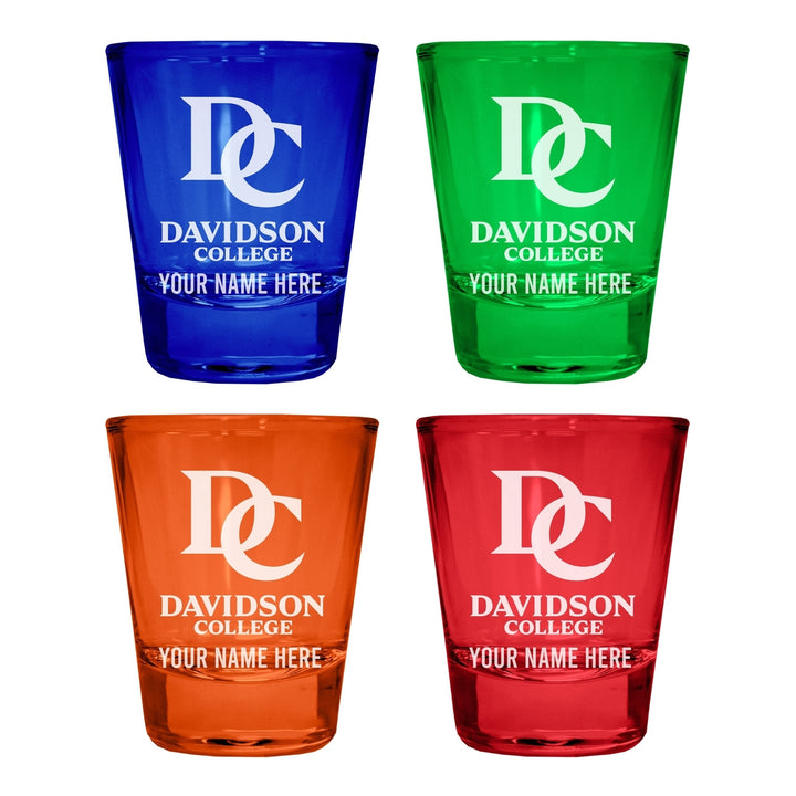 Davidson College Customizable Engraved Full Color 2oz Shot Glass Officially Licensed Collegiate Product Image 4