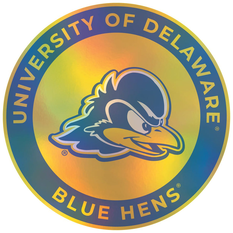 Delaware Blue Hens Holographic Vinyl Decal Sticker Officially Licensed Collegiate Product Image 1