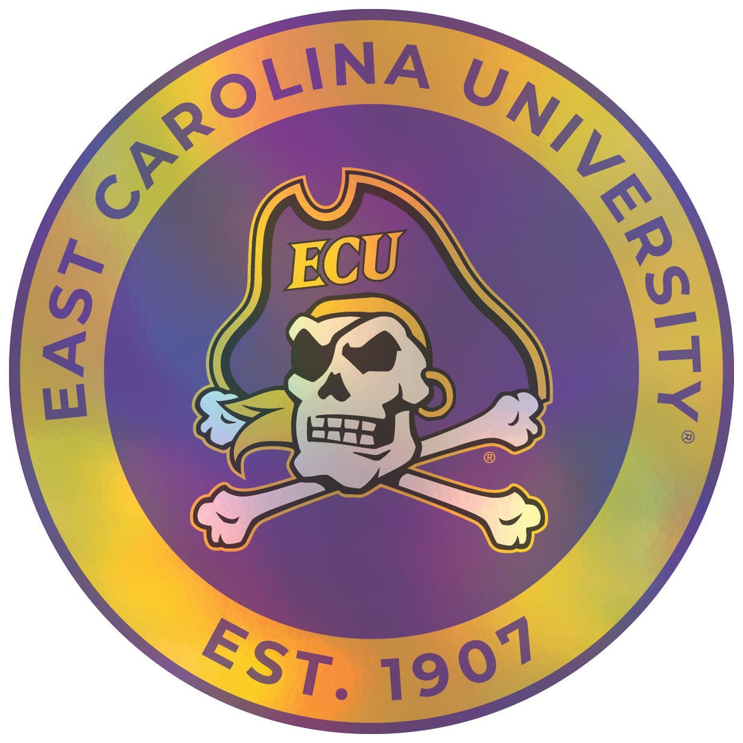 East Carolina Pirates Holographic Vinyl Decal Sticker Officially Licensed Collegiate Product Image 1