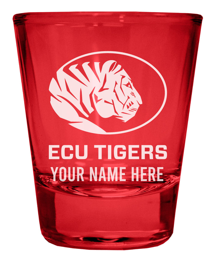 East Central University Tigers Customizable Engraved Full Color 2oz Shot Glass Officially Licensed Collegiate Product Image 2