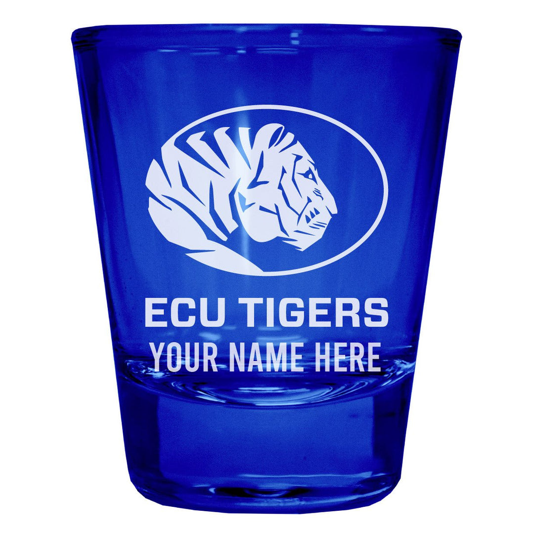 East Central University Tigers Customizable Engraved Full Color 2oz Shot Glass Officially Licensed Collegiate Product Image 4