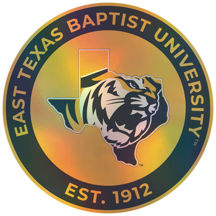 East Texas Baptist University Holographic Vinyl Decal Sticker Officially Licensed Collegiate Product Image 1