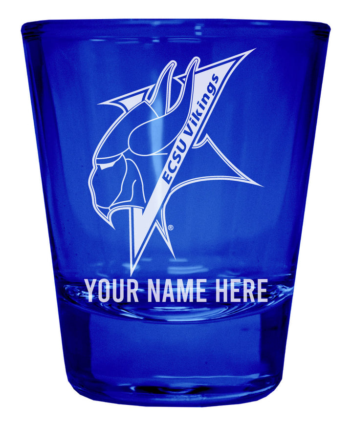 Elizabeth City State University Customizable Engraved Full Color 2oz Shot Glass Officially Licensed Collegiate Product Image 3