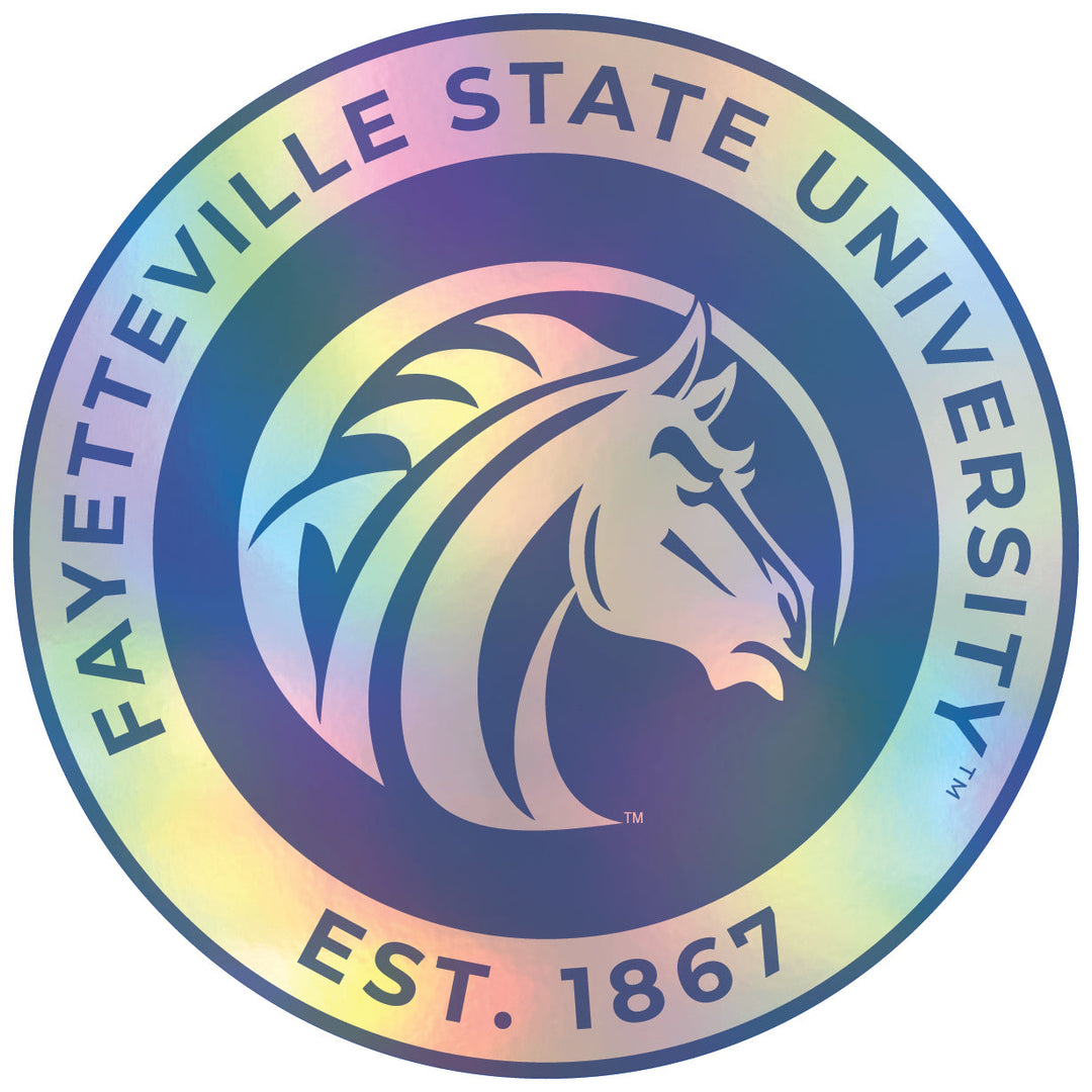 Fayetteville State University Holographic Vinyl Decal Sticker Officially Licensed Collegiate Product Image 1