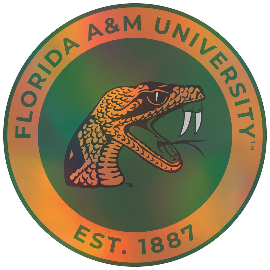 Florida AandM Rattlers Holographic Vinyl Decal Sticker Officially Licensed Collegiate Product Image 1