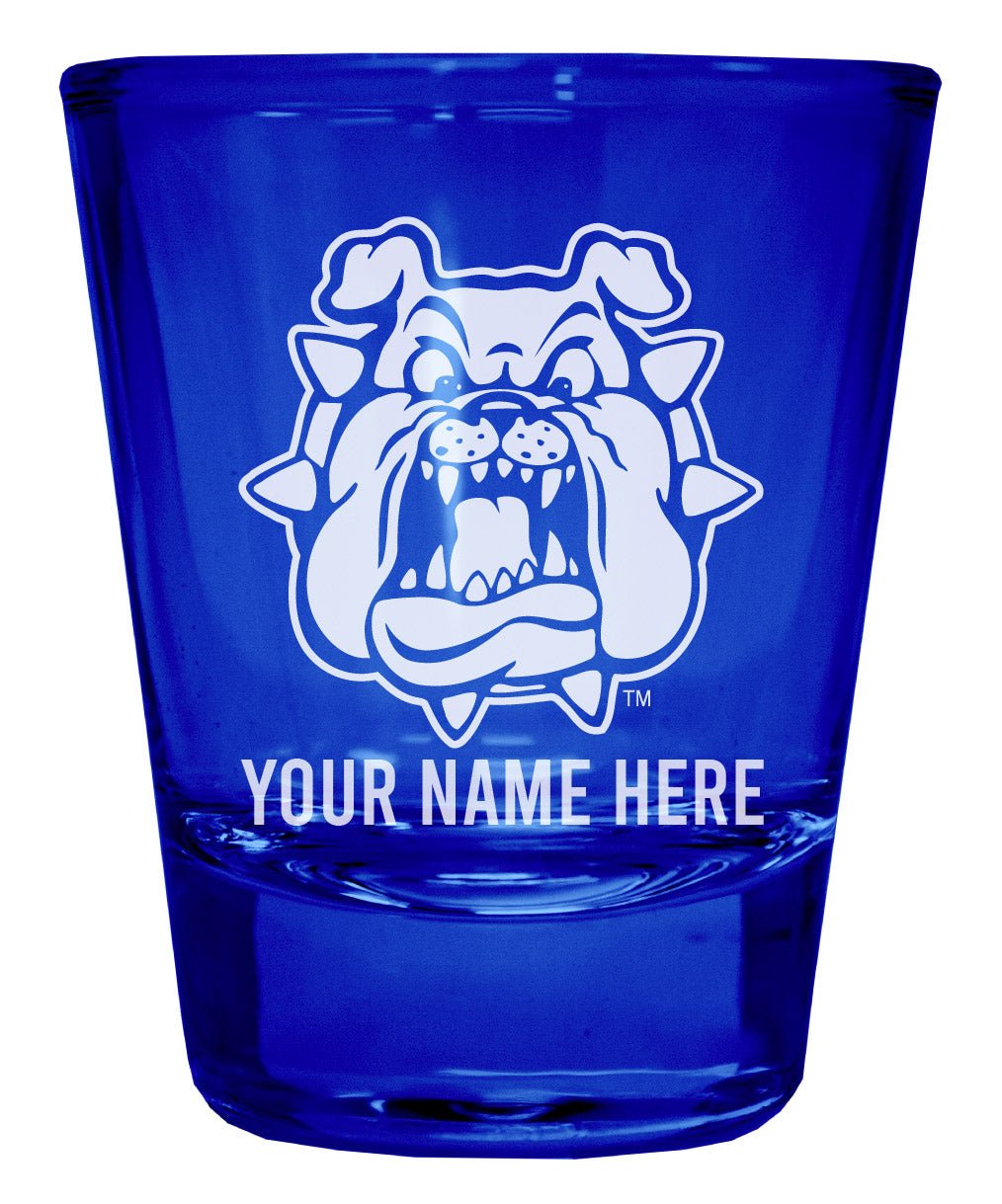 Fresno State Bulldogs Customizable Engraved Full Color 2oz Shot Glass Officially Licensed Collegiate Product Image 1