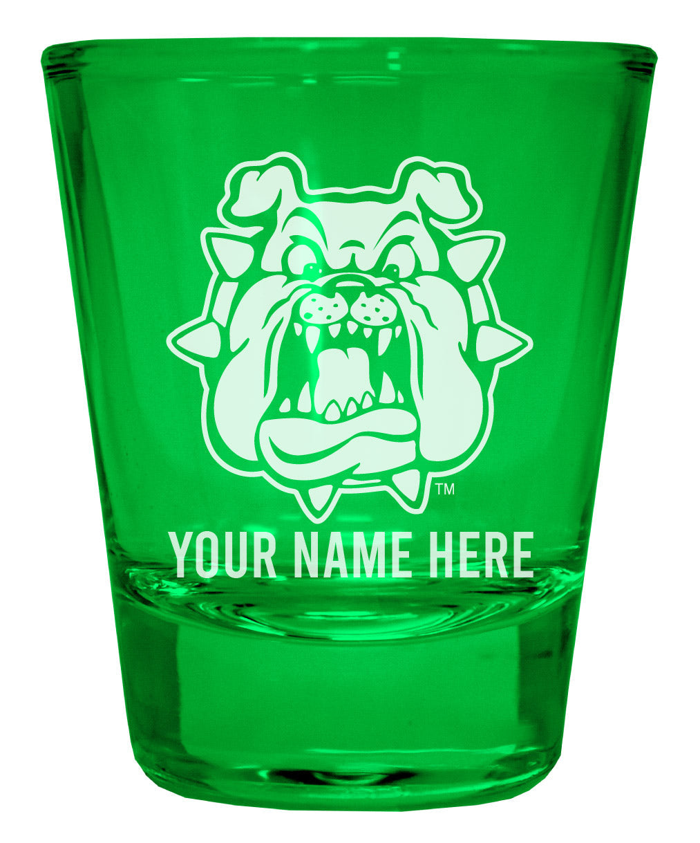 Fresno State Bulldogs Customizable Engraved Full Color 2oz Shot Glass Officially Licensed Collegiate Product Image 3